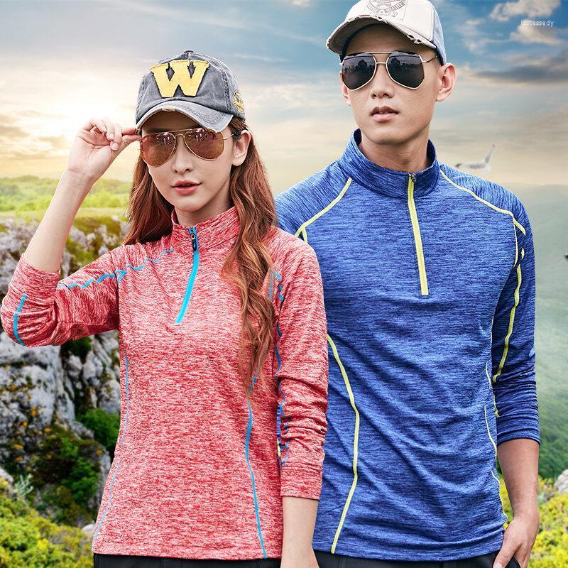 

Men's T-Shirts Climbing Camping Trekking Quick Drying T-shirt Men's Long Sleeve Outdoor Sports Breathable Running Clothes Women Coats Pl, Men dark blue