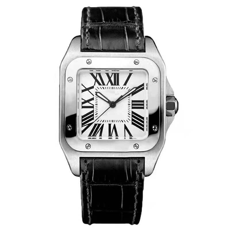 Luxury men's watch mechanical automatic Square Watch cow belt diameter 40mm sapphire mirror Montre De Luxe watches-image-471902246