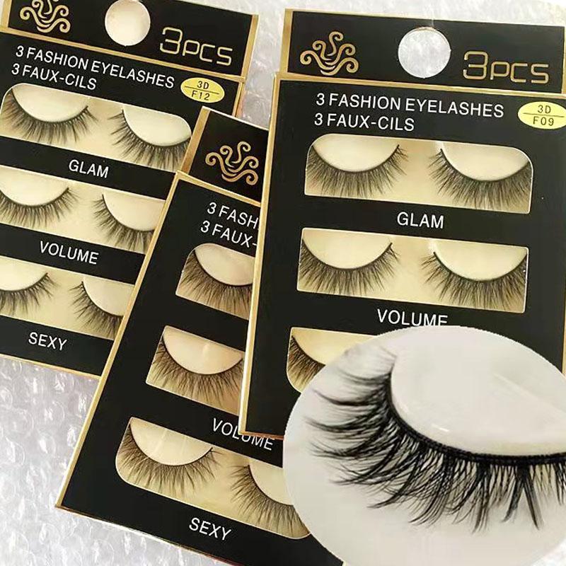 

False Eyelashes Pairs Of Natural Mink Dramatic Cruelty Free Fluffy Extension Eyelash Makeup ToolFalse