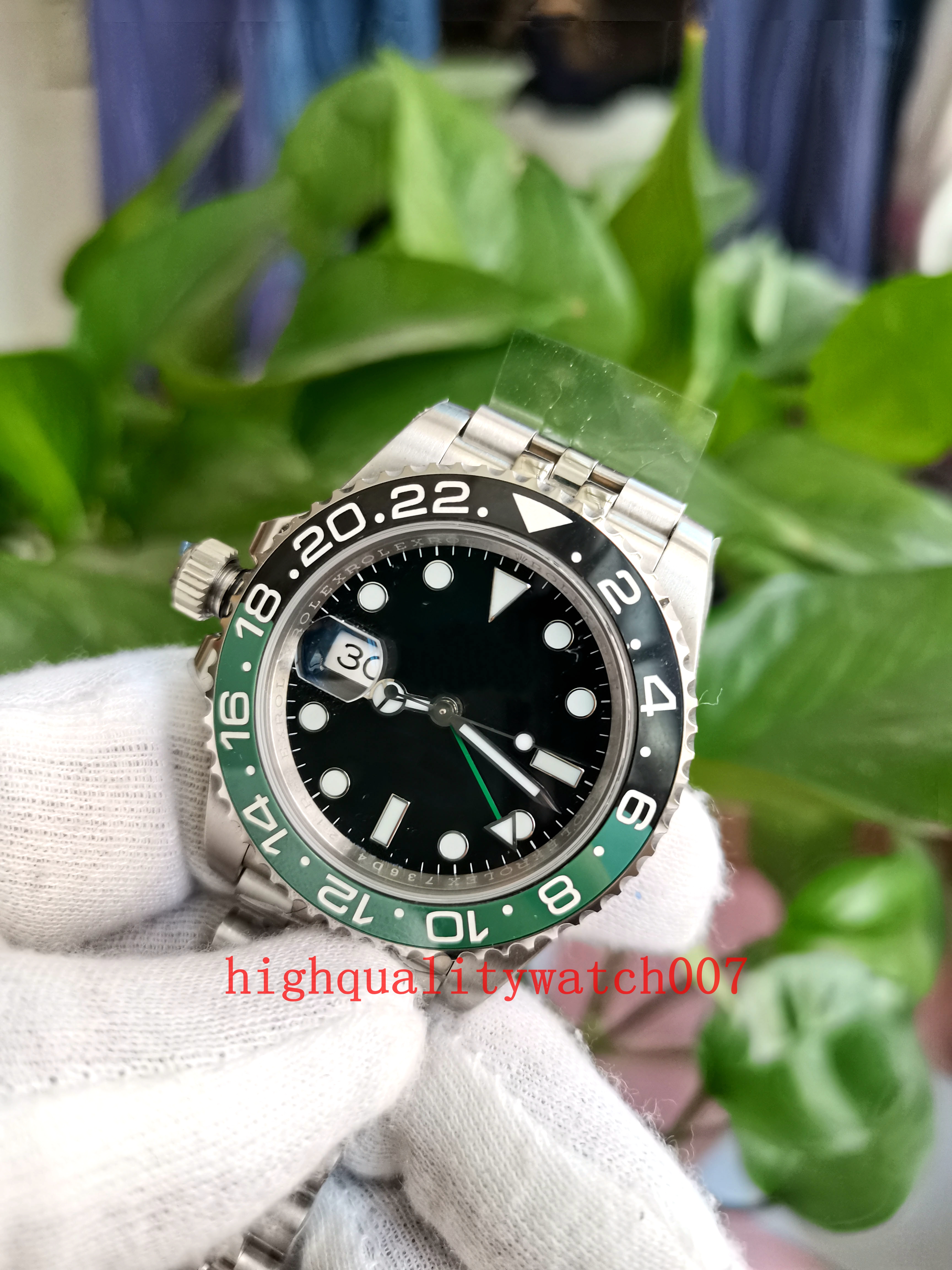 

new Top Version V9 Left-Handed version Wristwatches Men Super 40mm Automatic Cal.3285 Mens GMT Mechanical126720 126720VTNR-0001 904L Ceramic Bezel WATCHES, Black