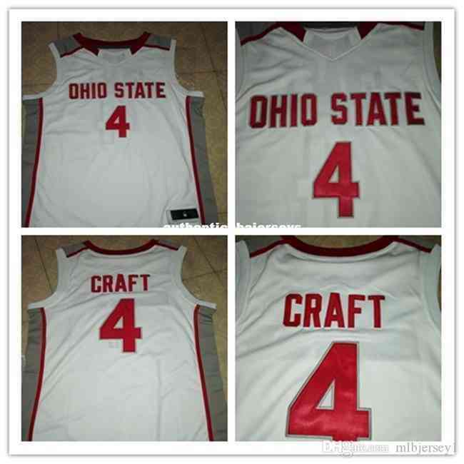 Pas cher Ohio State Buckeyes # 4 Aaron Craft Retro Throwbacks Basketball Jersey Rouge Blanc Cousu Nom et Numéro N'importe Quelle Taille XXS-6XL Gilet Chemise