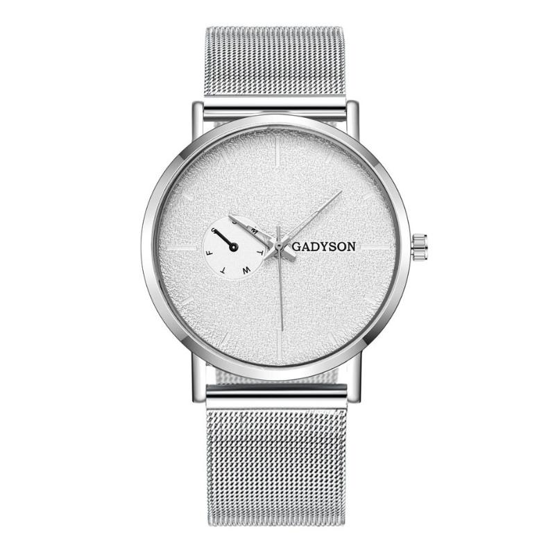 

Wristwatches Men Watches 2022 Luxury Stainless Steel Watch Casual Business Wristwatch Mens Women Unisex Clock Gifts Relogio Masculino Zegare, Silver