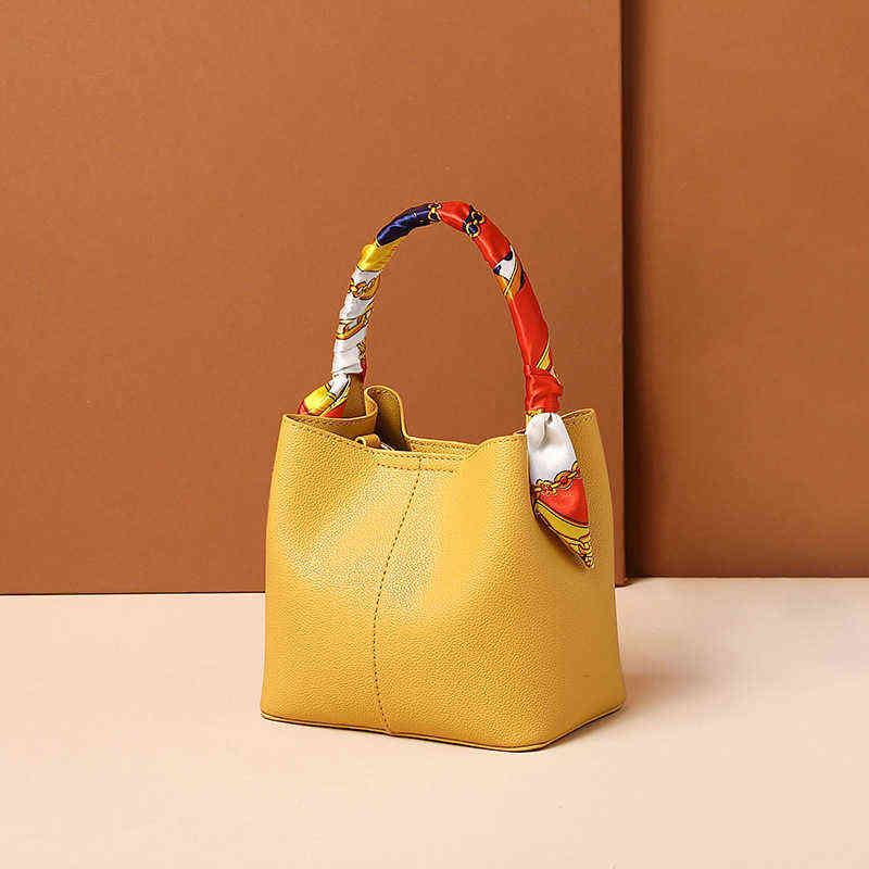 

Wansen Spring Women's Bag French Bucket 2022 Handbag Menger Armpit, Yellow