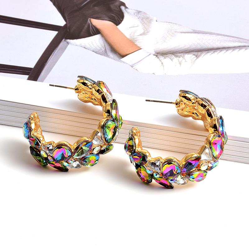 

Dangle & Chandelier Wholesale Styles Colorful Crystals Metal Earrings Fashion Trendy Drop Jewelry Accessorie For WomenDangle