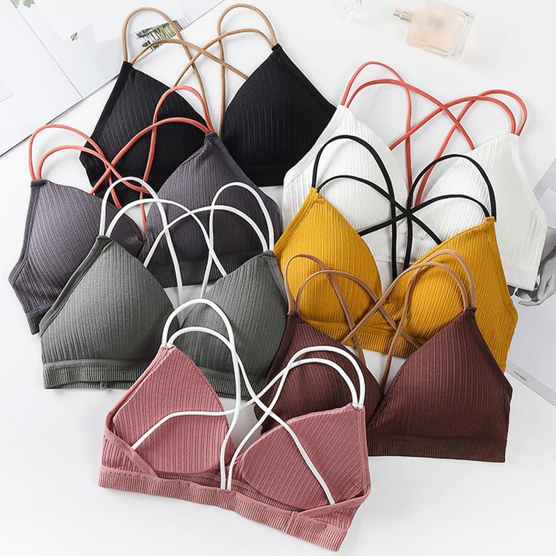 

Bustiers & Corsets Women Simple Solid Lingerie Seamless Wireless Bras Push Up Bra Comfortable Underwear Cute BrasBustiers