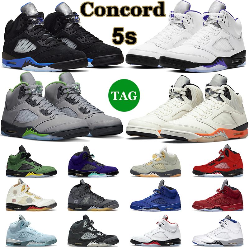 

Jumpman 5 5s Basketball Shoes Men Concord Racer Blue Green Bean Raging Bull Black Metallic Anthracite White Stealth Mens Trainers Sports Sneakers