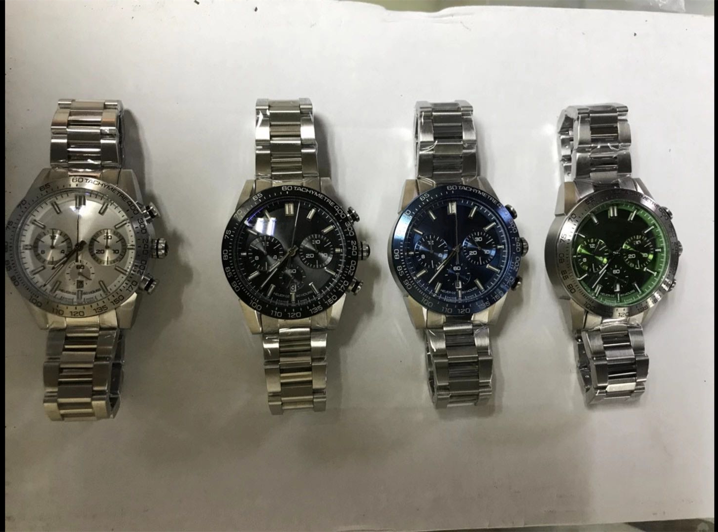 Top quality Male watch new fashion watches for Man blue face with Stainless Steel Band quartz stopwatch wristwatch T007-image-775445788