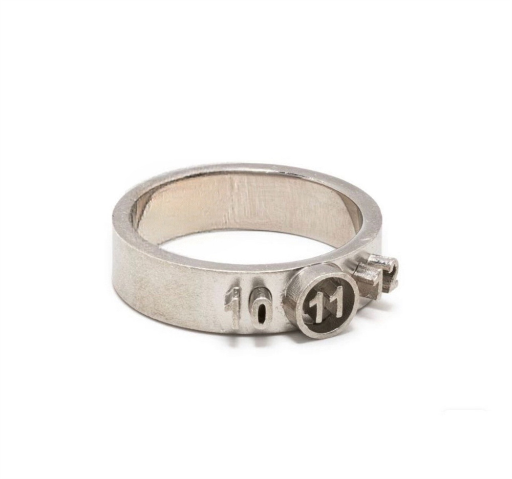 

Embossed Digital Ring Simple Bump Layered Design New MM6 Fashion Hip-Hop Street All-Match Jewelry Gift Accessories