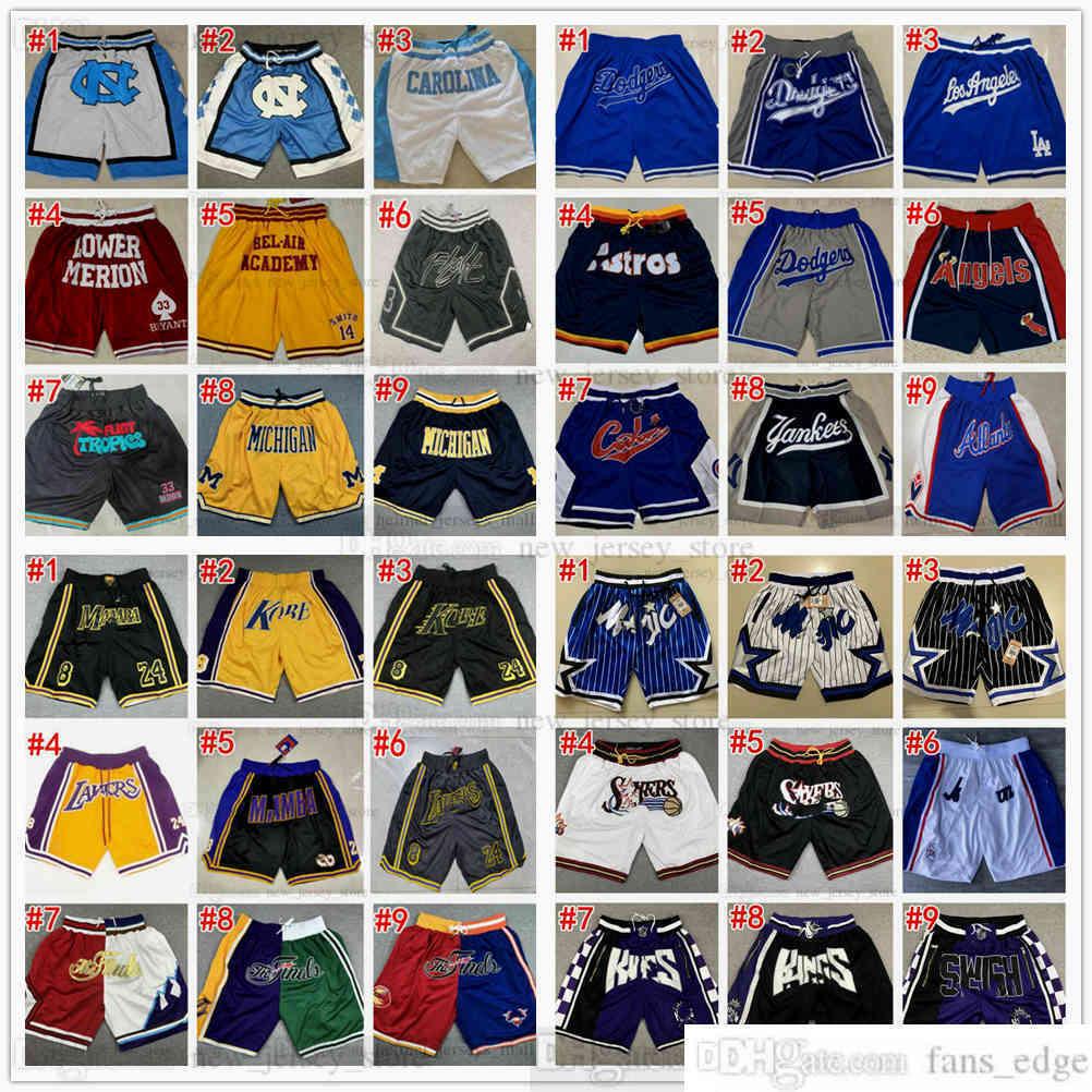 

All Team Just Don Pockets Basketball Shorts Mesh Retro Sport AHawks Teal Hip-Pop Pants With Pocket Zipper Sweatpants Stitched''nba''Jerseys, Choose number picture