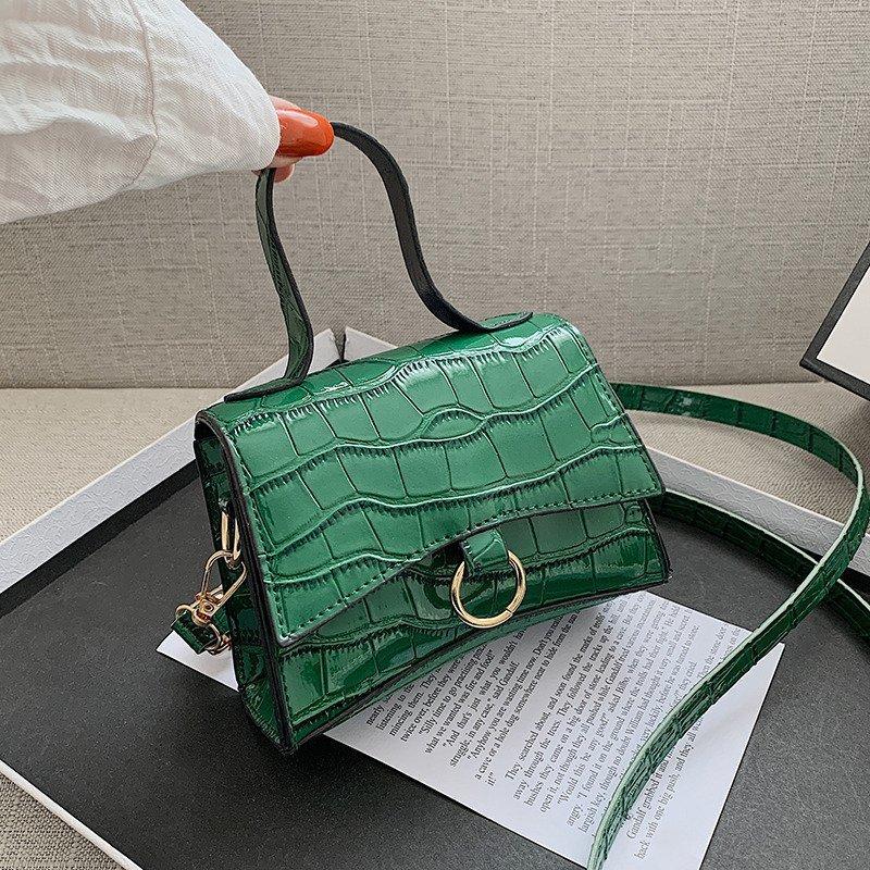 

Evening Bags Fashion Texture Female Bag Crocodile Pattern Crossbody For Women 2022 Trendy PU Leather Buckle Shoulder Handbags, Silver