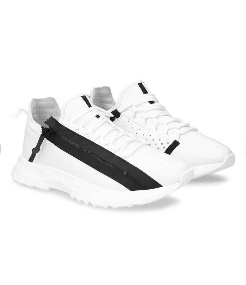 

Perforation Design Spectre Low-top Runner Sneakers Shoes Black Black Leather With Zip Breathable Trainers Excellent Sports Discount Footwear, 10