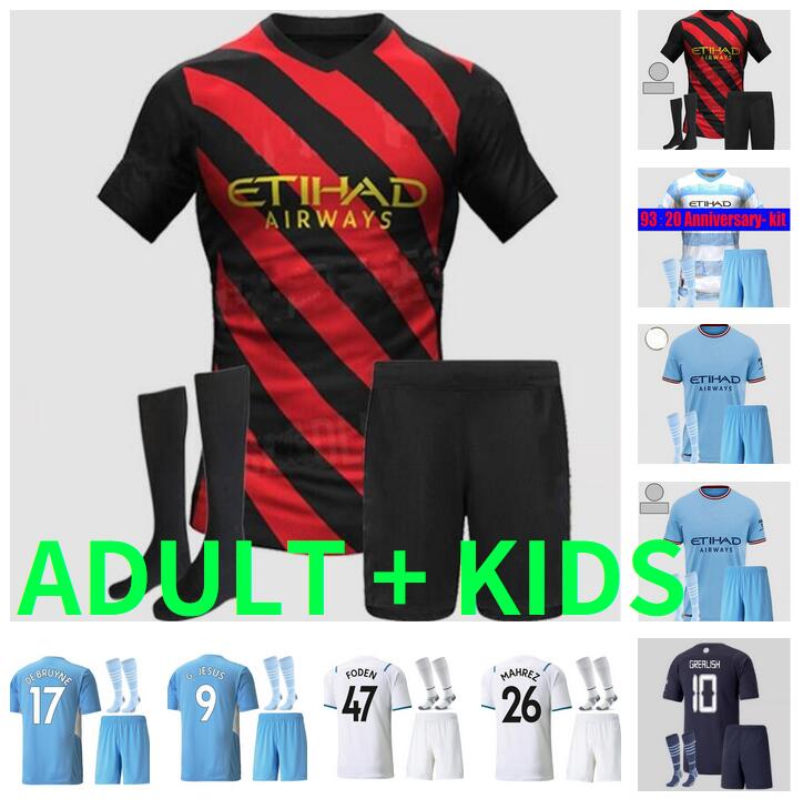 

2021 2022 2023 FERRAN MAHREZ GREALISH soccer jerseys adult kids kit 21 22 23 MANS cities maillot G. JESUS STERLING DE BRUYNE FODEN BERNARDO football shirts uniform