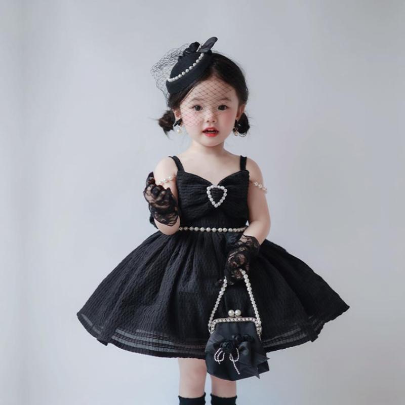 

Girl's Dresses Children Spanish Lolita Princess Ball Gown Bow Beading Sleeveless Design Baby Birthday Party For Girls Easter Eid A1433Girl's, Only dress