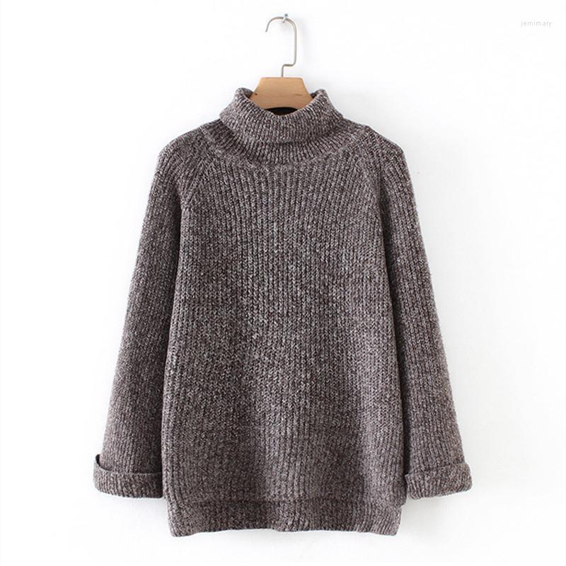 

Women's Sweaters Sweater Women Tops Autumn Winter Knitted Pullover Loose Turtle-neck Sueter Mujer Casual Pull Femme Jemi22, Beige