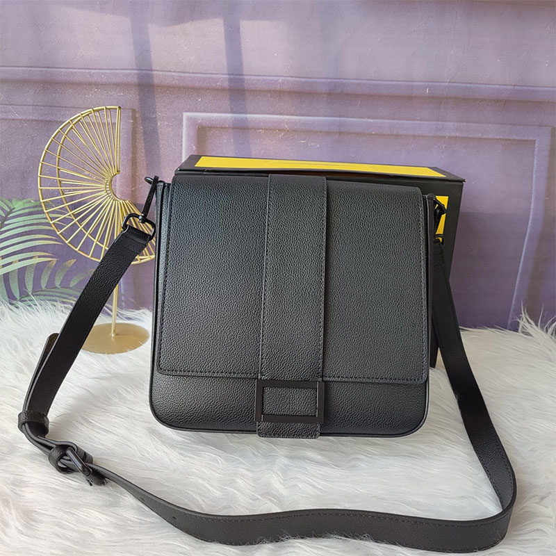 

Men Flap Bag Shoulder Cross Body Bags Solid Color Genuine Leather Handbag Purses Flip Fashion Letters Interior zipper pocket Removable Wide Strap Wallets, Grey no box