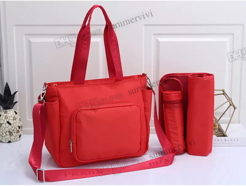 

Designer Kids Diape Bags Waterproof Mummy Diapers bag P style nylon Multi-function Zipper Hasp Polyester large capacity mother Shoulder Bag A8792, 22