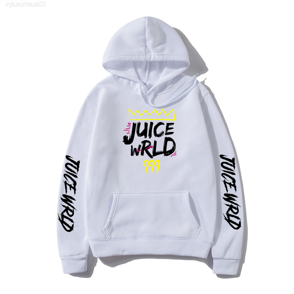 

Juice Wrld Letter Printed Hoodies Harajuku Hip Hop Rapper Hooded Sweatshirt Pullover 2021 Men/women Fashion Singer Hoodie X1022, Orange h