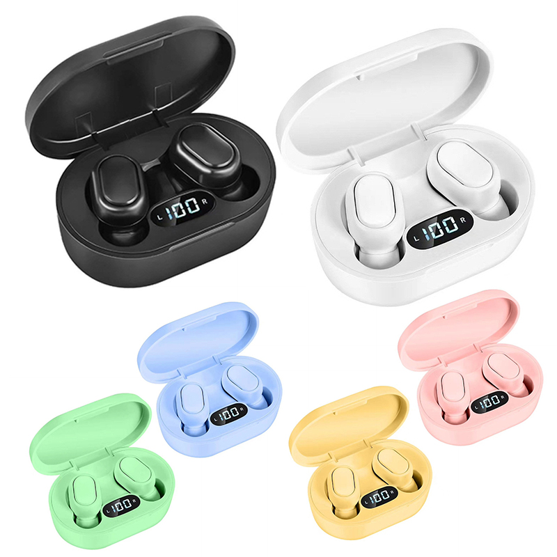 

E7S TWS Wireless Earphones Bluetooth Headphones Noise Cancelling Waterproof LED Display Screen In-ear Headset 3D Stereo Earbuds vs A6s, Customize