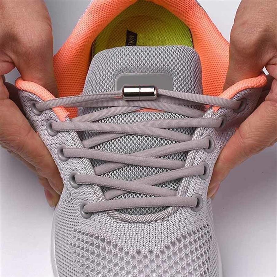 

26 Colors No Tie Shoelaces Semicircle Laces For Queens Sneakers Quick Lazy Metal Lock Lacets Superstar Shoe Strings301U