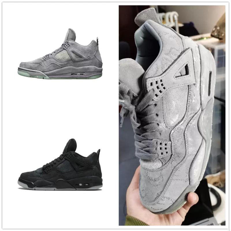 

2022 4s Jumpman 4 Basketball shoes Designer KAWS ways Grey black Outdoor Trainers Sneakers Sports