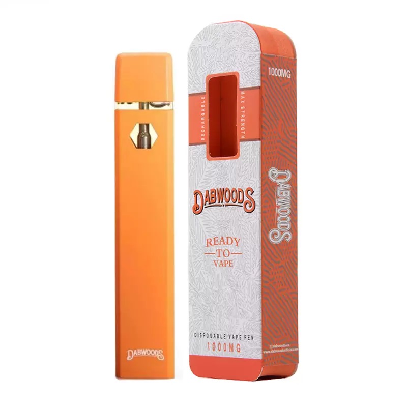 

Dabwoods 1000mg Disposable Vape Pen E Cigarette 1ml Ceramic Coil Thick Oil Vape Cartridges 280mAh Rechargeable Battery