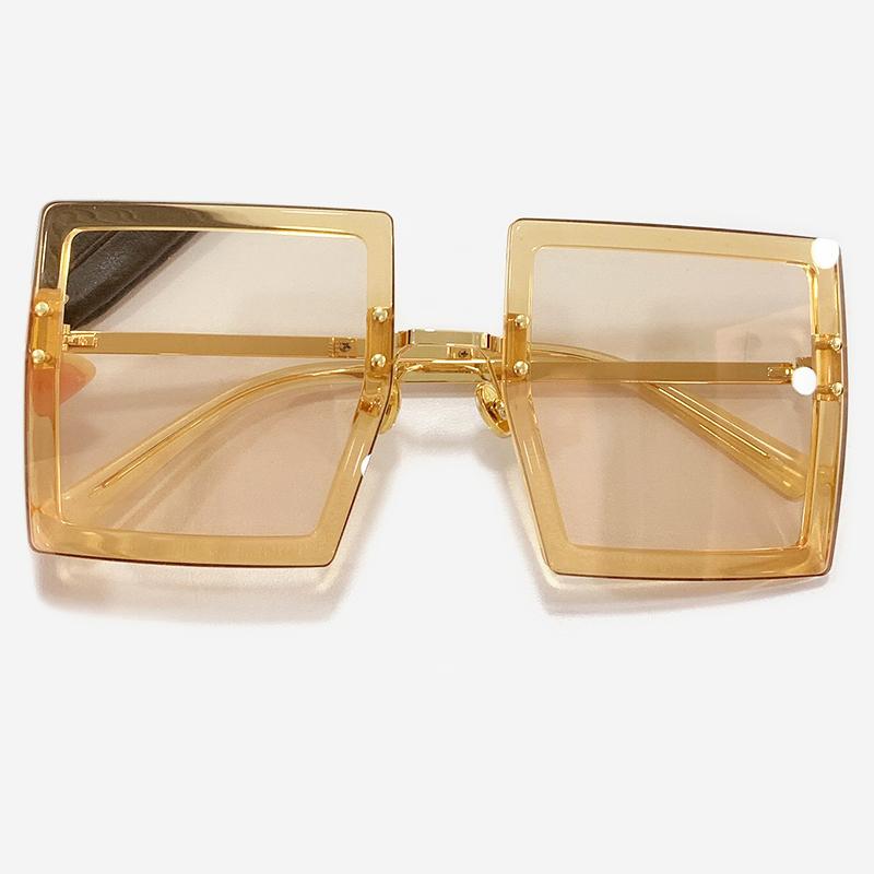 

Sunglasses Large Frame Square Shadow Colored Outdoor Female Classic Retro Fashion Eyewear Oculos De SolSunglassesSunglasses