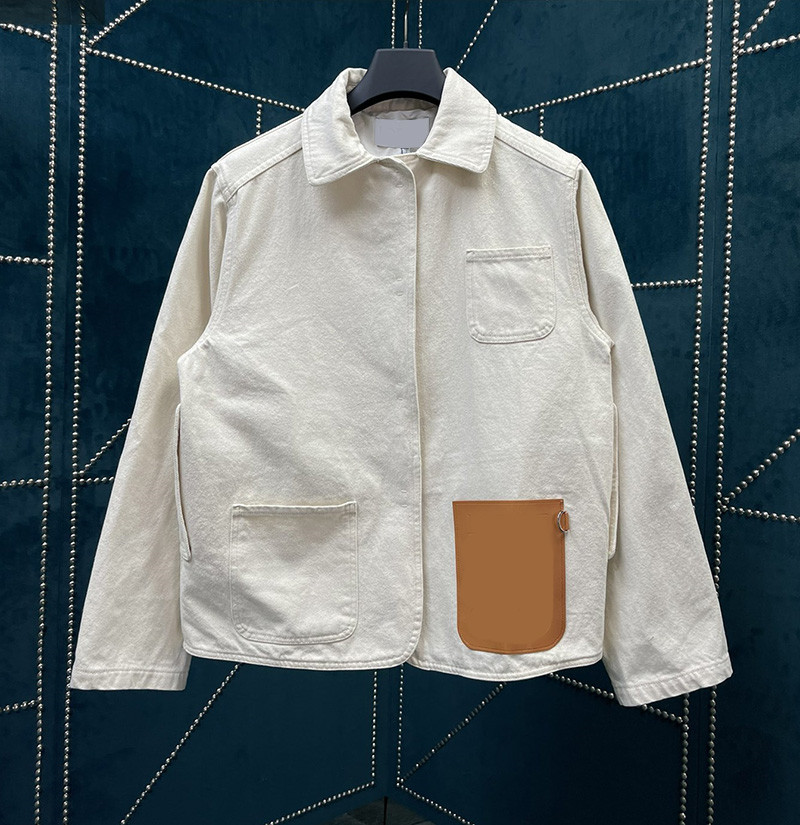 

Luxury Womens Mens Coats Designer Long Sleeve Jacket INS Fashion Lovers Coat, White with label#0826l