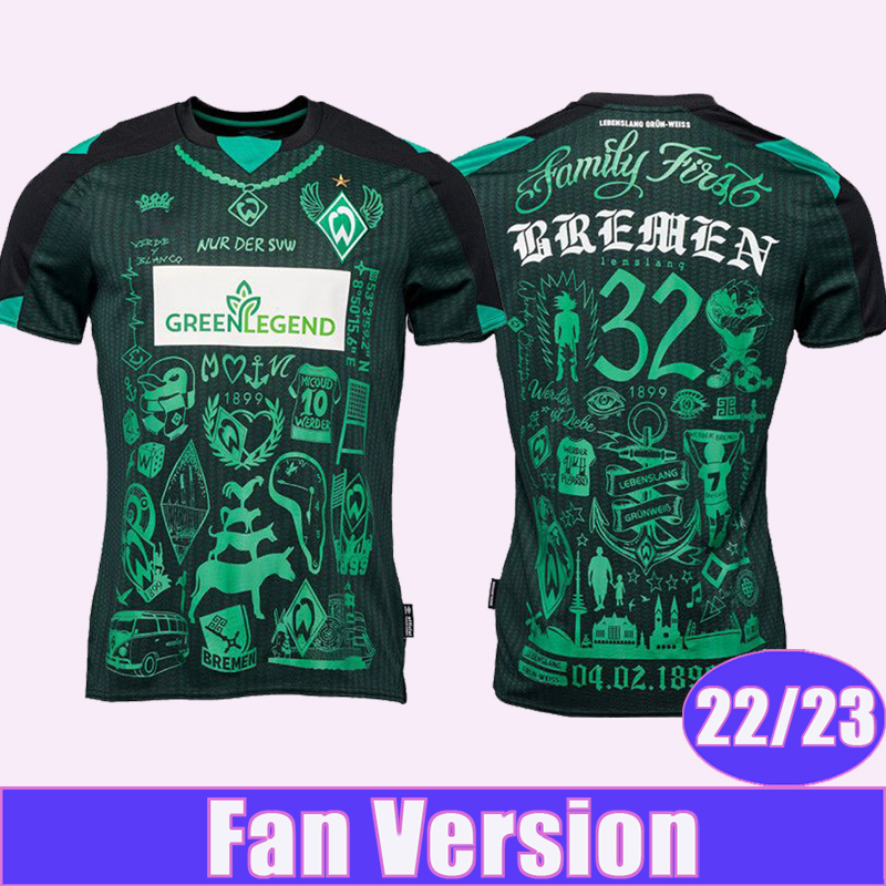 

22 23 Werder Bremen AGU Mens Soccer Jerseys FULLKRUG VELJKOVIC MBOM Special Edition Adult Football Shirt Short Sleeve Uniforms, Qm9358 22 23 special edition no patch