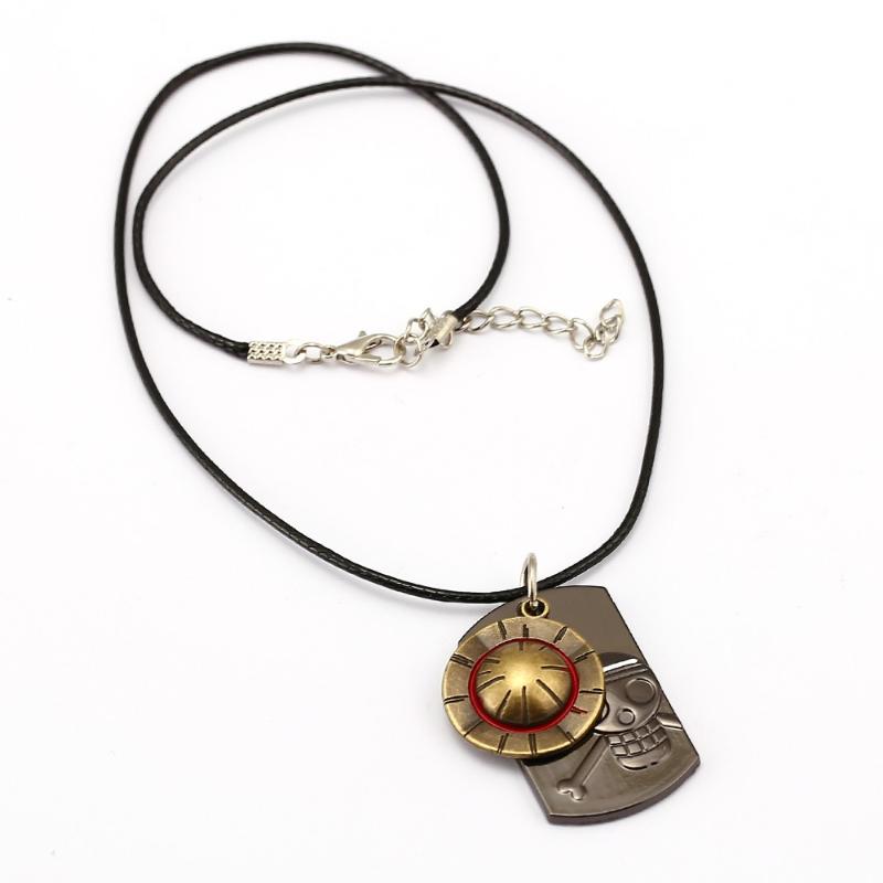 

Pendant Necklaces 10pcs/lot ONE PIECE Necklace Lufy Hat Friendship Gift Anime Jewelry Accessories
