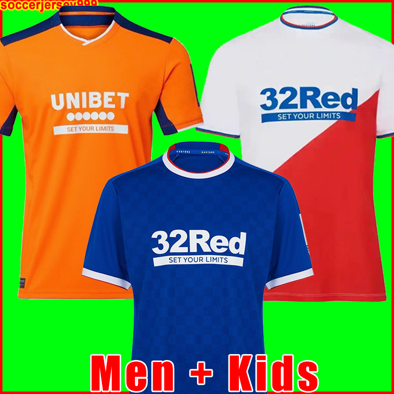 

Glasgow Rangers Soccer Jerseys 2022 2023 DEFOE HAGI BARKER MORELOS 22 23 Football Shirt Men kids kit home away third yellow orange, 22/23 men home