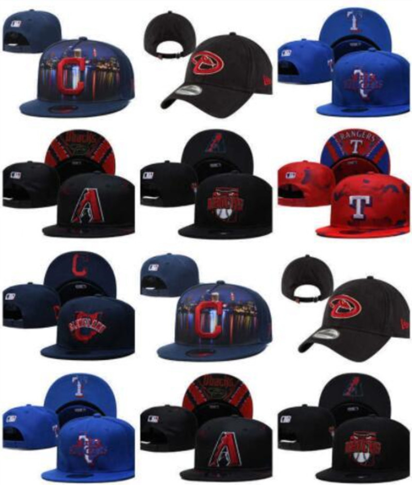 

Snapbacks Texas''Rangers Sports Caps Arizona''Diamondbacks hats Cleveland''Guardians Baseball Cap Adjustable Fit Hat