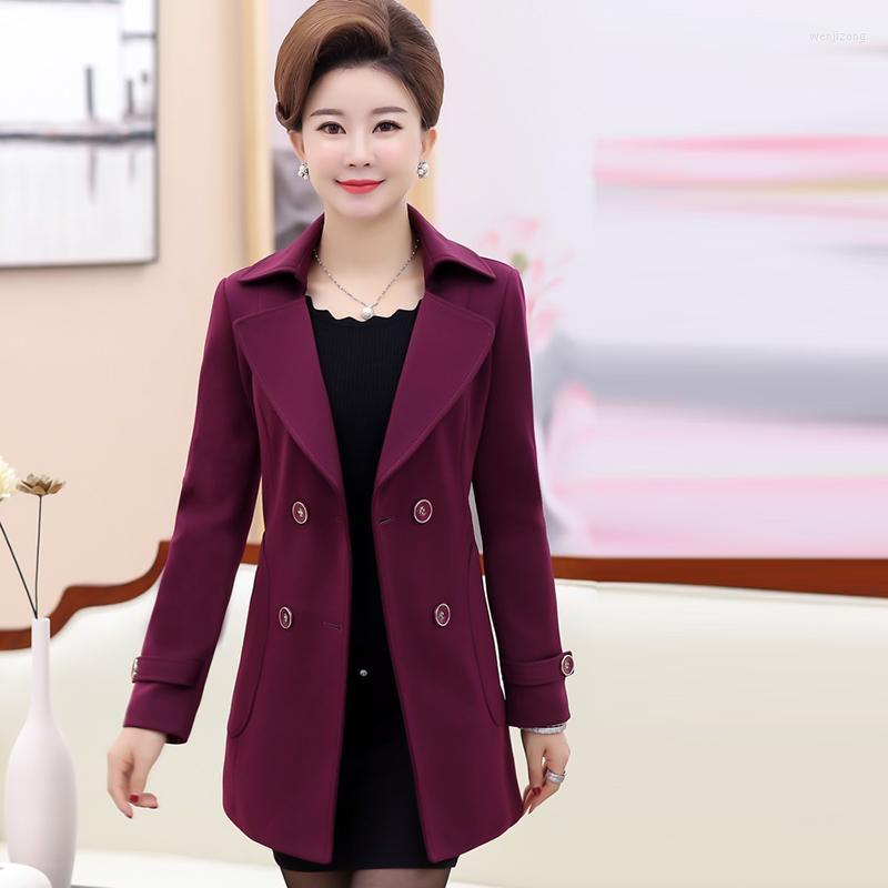 

Women's Trench Coats Spring Autumn Women Casual Turn Down Collar Slim Double Breasted Elegant OL Female Overcoat Plus Size, Beige