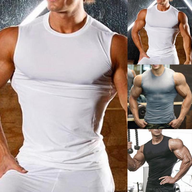 

Men's Tank Tops Men Summer Casual Sleeveless Quick-drying Super Tight Vest Polyester Fiber Top, Black