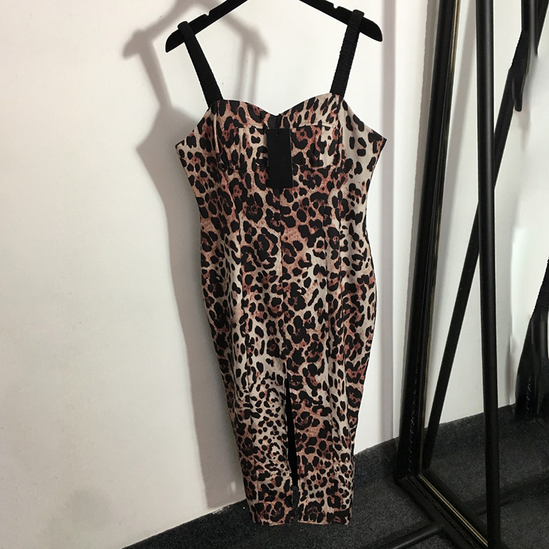 

Luxurys Leopard Womens Dress Sexy Sleeveless Sling Dress Summer Vintage Street Style Dresses, Leopard with label 20224191