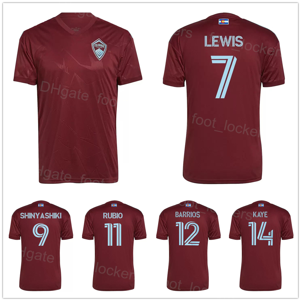 

MLS FC Colorado Soccer Rapids 7 Jonathan Lewis Jerseys 2 ROSENBERRY 11 Diego Rubio 14 Mark-Anthony Kaye 12 Michael Barrios TRUSTY 66 Lucas Esteves Football Shirt Kits, Red