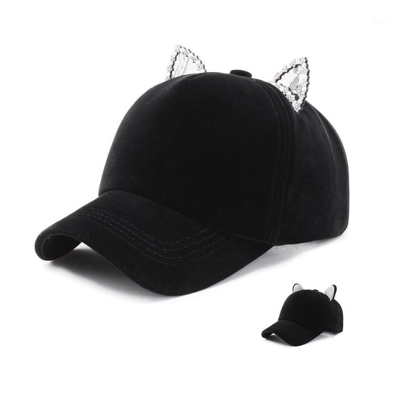 

Hats Women Baseball Cap Hip Hop Adjustable Performance Curve Cat Ear Hat Casquette Crocodile