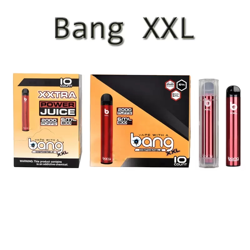 

Kester 2022 BANG XXL Disposable E Cigarette Vape Pod Pen Device 800mAh Batterys 6ml Vapors 2000 Puffs xxtra kit Vs puff Elf bar Lux