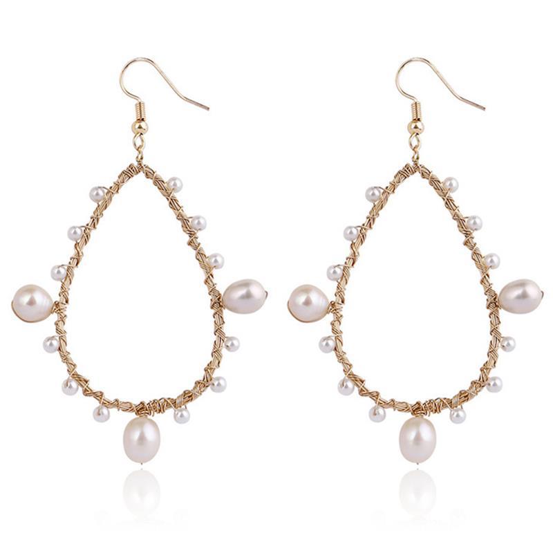 

Dangle & Chandelier Water Drop Pearl Earrings Jewelry Quality Alloy Women Baroque Freshwater Girls Stylish Clothing Accessories 2022
