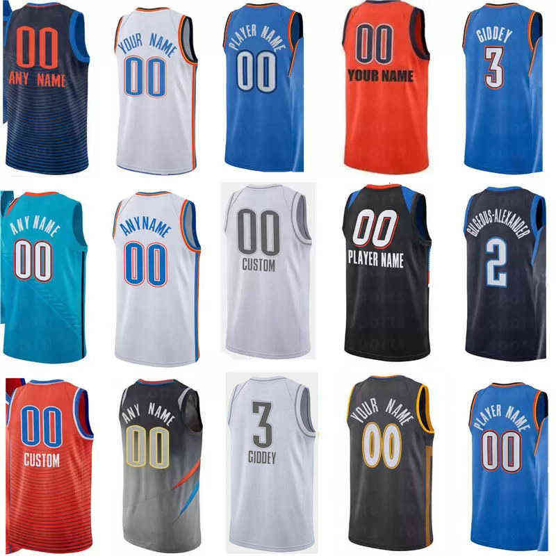 

Shai 2 Gilgeous-Alexander Basketball Jerseys 3 Josh Giddey 7 Darius Bazley 5 Luguentz Dort Russell 0 Westbrook City OKC Thunde Esition, Colour 11