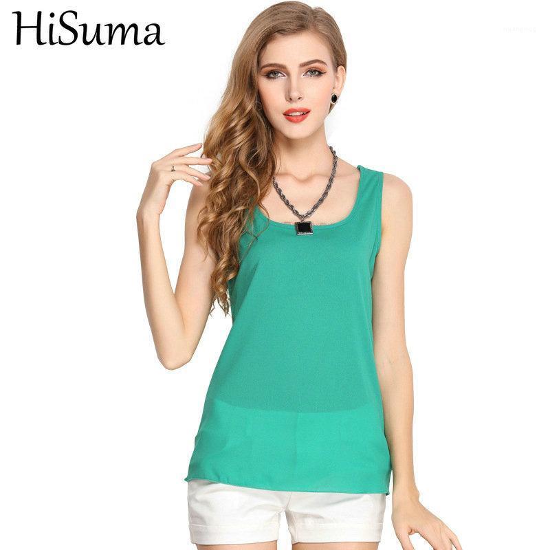 

Summer O-Neck Women Sleeveless Basic Thin Vest Shirt Female Short Slim High Waist Pullover XXXL Chiffon Blouse Tank Tops Women' Blouses, Women blouse vest
