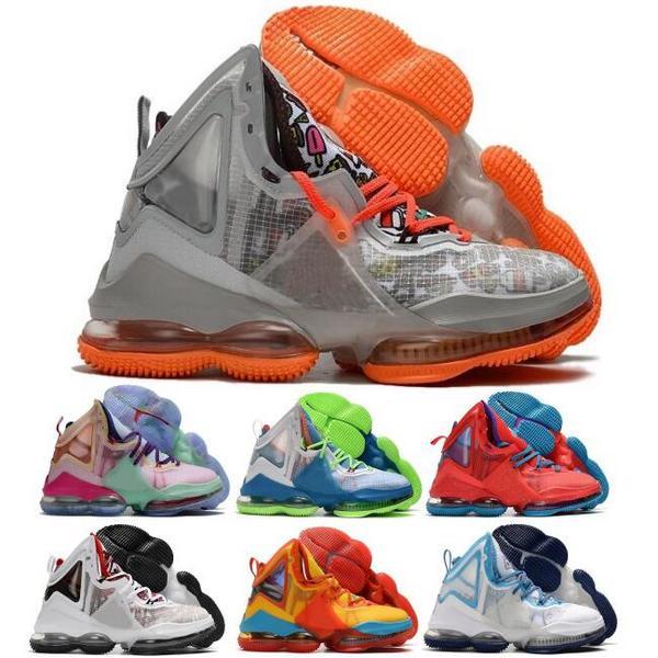 

Lebrons 19 19s Men Basketball Shoes Sneakers Tune Squad Valentines Day Space Jam Grey Bred Hardwood Classic 2022 Man Outdoor Trainers Size, Orange