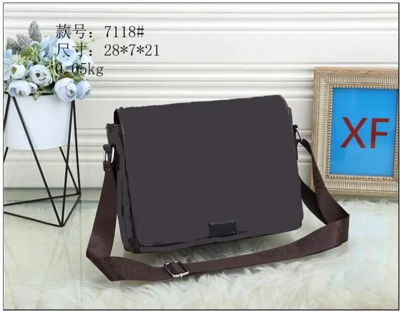 

Men's Shoulder Bags man briefcase leather Crossbody bag totes Messenger bags wallet Satchel hand, Black grid (plaid)