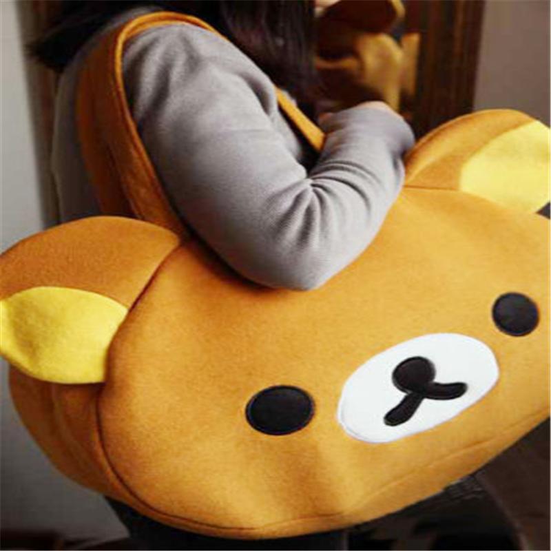 

Evening Bags Fashion Women Handbags Cartoon Bear Shoulder Bag Backpacks Large Tote Ladies Purse, As photo shows