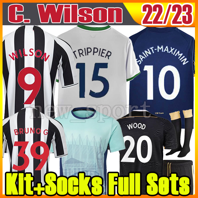 

22 23 NeWCaStl e Upon Tyne soccer jerseys men kids kit socks full sets Tyne The Magpies SHELVEY WILSON JOELINTON ALMIRON RITCHIE GAYLE 2022 2023 Football shirts, 22 23 pre-match shirt