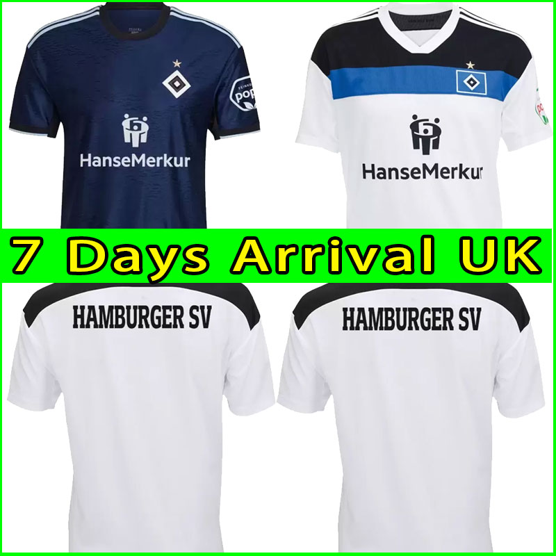 

22/23 Hamburger SV Soccer Jerseys Home White VAGNOMAN ONANA LEIBOLD REIS KITTEL GLATZEL DUDZIAK 2022 2023 HSV men football shirts Uniforms full set socks suit kids, Away