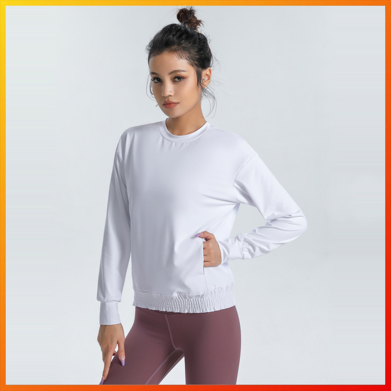 Yoga Women's Autumn New Comprehensive Training Exercise Long-sleeve Gym Outdoor T-shirt Casual Running Fitness Keeping Warm