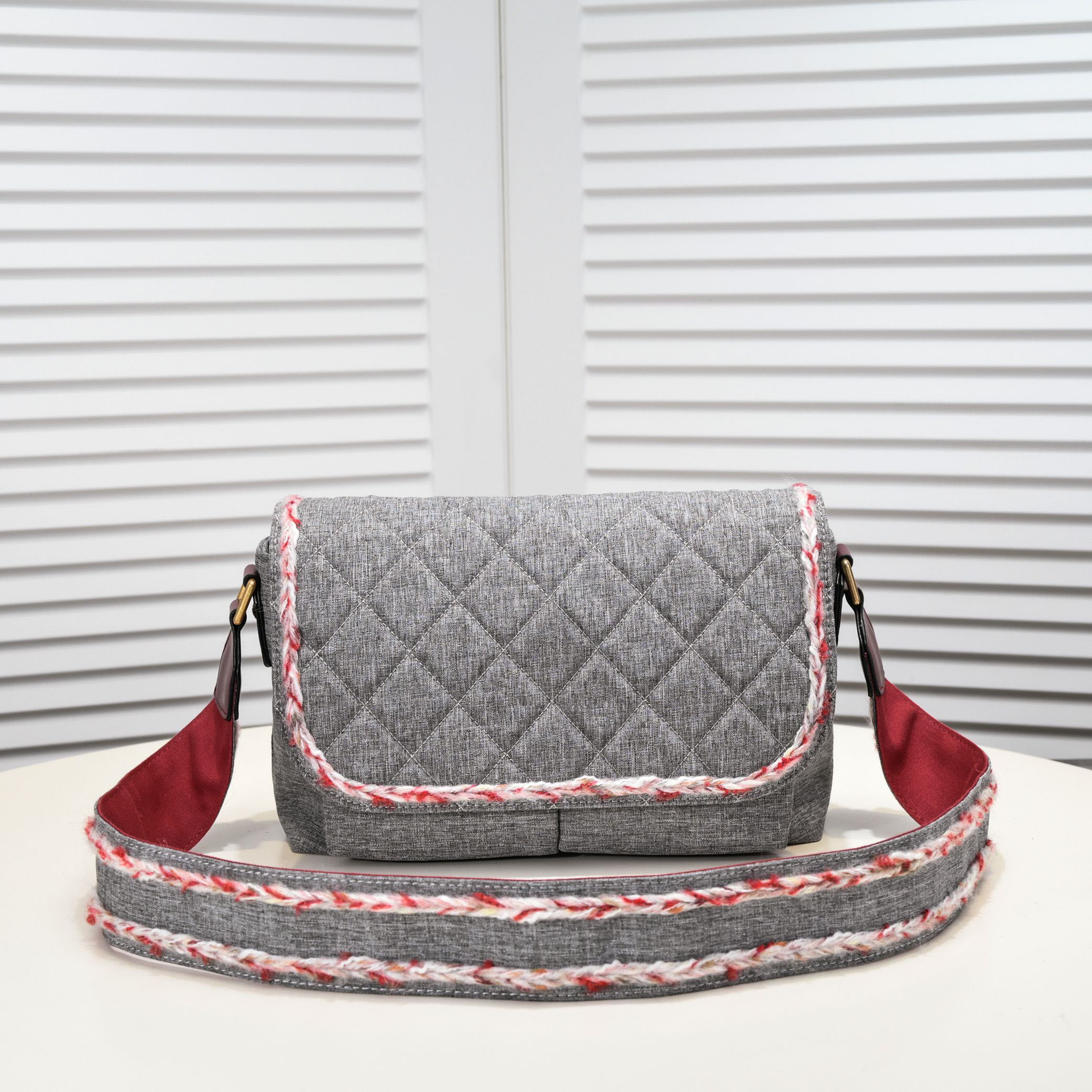 

Designer Letter Classic bag Top quality Cotton Fabric Shoulder bags Soft handbag Luxury Fashion, Grey