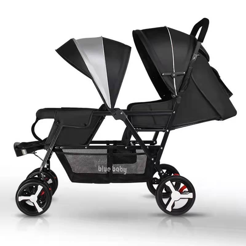 

Strollers# Twin Baby Stroller Is Lightweight, Foldable, Sits And Lie Down For Two Children, Double