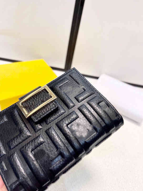 

Designer Wallets F Classic Leather Wallet Women Credit Card Holder Fashion Available Short Purse High Mens Small Wallet Men Leather 220719, Black