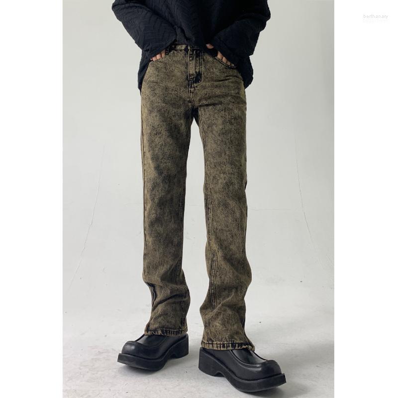 

Men's Jeans Man Trousers Men Washed Retro Distressed Side Zipper Streetwear Hip Hop Casual Korean Fashion Slim Fit Denim Pant Bert22, 277